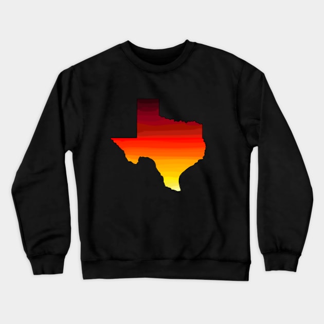 Texas Sunset Crewneck Sweatshirt by PattyT